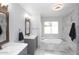 Double vanity bathroom with soaking tub at 7331 E Valley Vista Dr, Scottsdale, AZ 85250