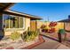 Landscaped front yard with walkway and desert plants at 965 N 87Th Way, Scottsdale, AZ 85257