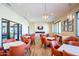 Bright and airy community room with tables and chairs at 7710 E Gainey Ranch Rd # 157, Scottsdale, AZ 85258