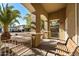 Covered porch with a bench, offering a relaxing outdoor space at 1964 W Sawtooth Way, San Tan Valley, AZ 85144