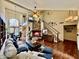 Bright living room with hardwood floors, fireplace, and high ceilings at 4444 E Wildwood Dr, Phoenix, AZ 85048