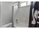 Clean bathroom with a shower/tub combo at 841 E Runaway Bay Pl, Chandler, AZ 85249