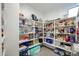 Well-organized pantry with ample shelving for storage at 18813 W Solano Dr, Litchfield Park, AZ 85340