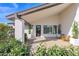 Modern front entry with stylish door and planter boxes at 8302 N 86Th St, Scottsdale, AZ 85258