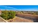 Backyard with small tree, firepit, and distant mountain view at 23607 N El Frio Ct, Sun City, AZ 85373