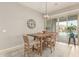 Bright dining room with table, chairs, and pool view at 2949 N Acacia Way, Buckeye, AZ 85396