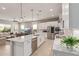 Modern kitchen with stainless steel appliances and large island at 2949 N Acacia Way, Buckeye, AZ 85396