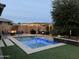 Relaxing rectangular pool with a built-in spa at 2949 N Acacia Way, Buckeye, AZ 85396