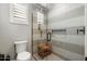 Clean bathroom with a walk-in shower and neutral tile at 11946 E Cavedale Dr, Scottsdale, AZ 85262