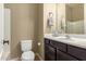 Small bathroom with single vanity and toilet at 3234 E Ian Dr, Phoenix, AZ 85042