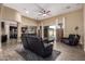 Open living space with tile floors and access to backyard at 3234 E Ian Dr, Phoenix, AZ 85042
