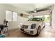 Attached garage with space for a vehicle and storage at 18001 N 99Th Dr, Sun City, AZ 85373