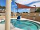 Relaxing community spa with shaded seating area at 18001 N 99Th Dr, Sun City, AZ 85373
