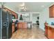 Bright kitchen features ample cabinetry, tile flooring, and stainless steel appliances at 25763 W Satellite Ln, Buckeye, AZ 85326