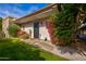 Attractive front door entrance with blooming flowers at 4800 N 68Th St # 332, Scottsdale, AZ 85251