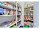 Well-organized pantry with ample shelving for storage at 6364 W Springfield Way, Florence, AZ 85132