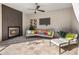 Relaxing outdoor patio with fireplace and seating area at 7262 E Lower Wash Pass, Scottsdale, AZ 85266