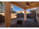 Covered patio with tile flooring and ceiling fan at 964 E Ranch Rd, Gilbert, AZ 85296