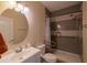 Main bathroom with a walk-in shower, toilet, and vanity at 964 E Ranch Rd, Gilbert, AZ 85296