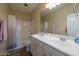 Clean bathroom with double vanity and bathtub at 964 E Ranch Rd, Gilbert, AZ 85296