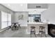Modern kitchen with white countertops and blue cabinets at 9711 E Mountain View Rd # 1516, Scottsdale, AZ 85258