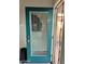 Teal front door with integrated blinds for privacy at 1310 S Pima S Rd # 45, Mesa, AZ 85210