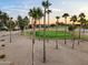 Aerial view of a section of the golf course with palm trees and surrounding landscape at 13555 W Via Tercero --, Sun City West, AZ 85375