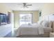 Main bedroom with a king-size bed and sliding door access to backyard at 17621 N 18Th Dr, Phoenix, AZ 85023