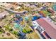 Aerial view of community amenities, including pools and recreation area at 4168 E Walnut Rd, Gilbert, AZ 85298