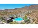 Community pool and recreation area with mountain views at 2466 N 212Th Ln, Buckeye, AZ 85396