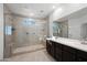 Spa-like bathroom with double sinks, large shower, and modern fixtures at 2860 N Riverdale Ln, Casa Grande, AZ 85122