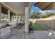 Covered patio with fire pit and outdoor seating area at 22428 E Via Del Rancho --, Queen Creek, AZ 85142