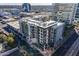 Aerial view of modern apartment building and surrounding area at 3131 N Central Ave # 6017, Phoenix, AZ 85012