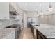 Modern kitchen with stainless steel appliances and gray arabesque backsplash at 4527 N 29Th Way, Phoenix, AZ 85016