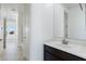 Clean bathroom with dark vanity and updated fixtures at 4930 S Forest Ave, Gilbert, AZ 85298