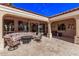 Spacious patio with seating area and beautiful views at 9840 N 111Th Pl, Scottsdale, AZ 85259