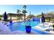 Refreshing blue pool with lounge chairs and umbrellas at 11142 E Sorrel Ln, Scottsdale, AZ 85259