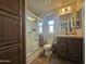 Bathroom with a shower, toilet, and vanity at 650 N Hawes Rd # 4101, Mesa, AZ 85207