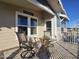 Relaxing patio with seating for two and a view at 650 N Hawes Rd # 4101, Mesa, AZ 85207