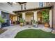 Covered patio with stone flooring and access to the interior at 10191 E Diamond Rim Dr # 2122, Scottsdale, AZ 85255
