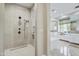 Large walk-in shower with modern fixtures at 10191 E Diamond Rim Dr # 2122, Scottsdale, AZ 85255