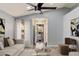 Virtually staged living room featuring a neutral color palette and comfortable seating at 2138 E Williams Dr, Phoenix, AZ 85024