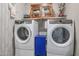 Bright laundry room with washer, dryer and storage at 30080 W Fairmount Ave, Buckeye, AZ 85396