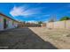 Backyard view of house with grassy area and block wall at 3338 W Palmaire Ave, Phoenix, AZ 85051