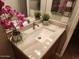 Bathroom vanity with granite countertop and modern sink at 5104 N 32Nd St # 129, Phoenix, AZ 85018