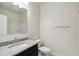 Simple bathroom with single vanity and shower at 5440 E Rock Bush Ln, San Tan Valley, AZ 85140