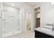 Bathroom with shower, toilet and granite countertop at 5440 E Rock Bush Ln, San Tan Valley, AZ 85140