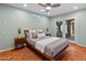 Bedroom with access to backyard and hardwood floors at 5524 N 3Rd Ave, Phoenix, AZ 85013