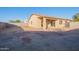 Large backyard with gravel and patio at 604 S 13Th Pl, Coolidge, AZ 85128