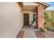 Front door entry with brick columns and a wreath at 1291 E Avenida Isabela --, Casa Grande, AZ 85122